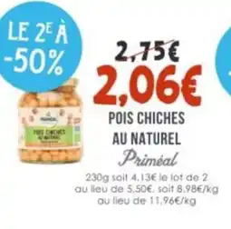 Naturalia PRIMÉAL Pois chiches au naturel offre