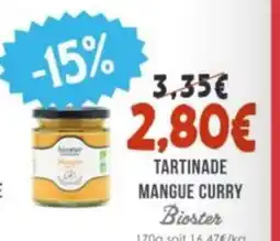 Naturalia BIOSTER Tartinade mangue curry offre