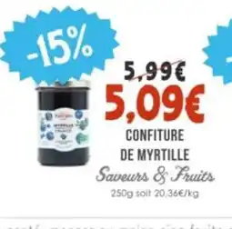 Naturalia SAVEURS & FRUITS Confiture de myrtille offre