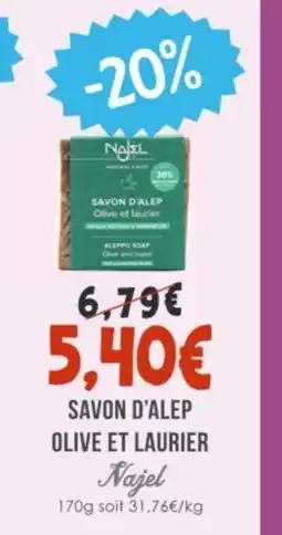 Naturalia NAJEL Savon d'alep olive et laurier offre