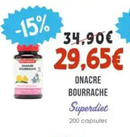 Naturalia SUPERDIET Onacre bourrache offre