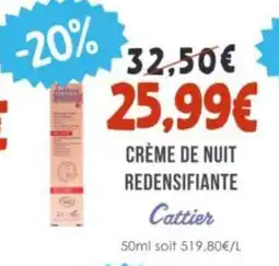 Naturalia CATTIER Crème de nuit redensifiante offre