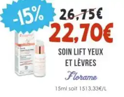 Naturalia FLORAME Soin lift yeux et lèvres offre