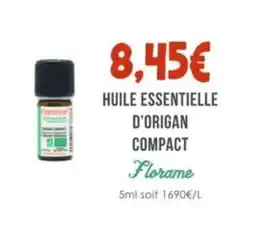 Naturalia FLORAME Huile essentielle d'origan compact offre