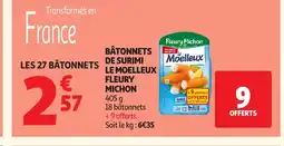 Auchan Direct FLEURY MICHON Bâtonnets de surimi le moelleux offre