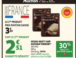 Auchan Direct Ossau-iraty aop auchan terroir offre