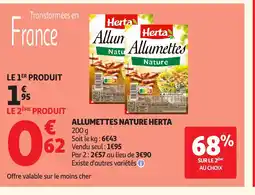Auchan Direct HERTA Allumettes nature offre