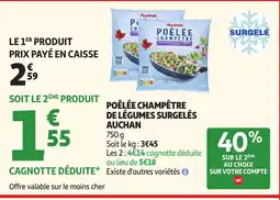 Auchan Direct AUCHAN Poêlée champêtre de légumes surgelés offre