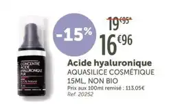L'Eau Vive Acide hyaluronique AQUASILICE COSMÉTIQUE offre