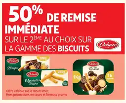 Auchan Direct DELACRE Sur la gamme des biscuits offre