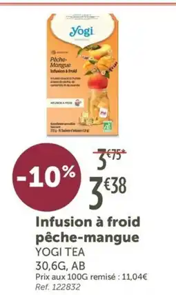 L'Eau Vive Infusion à froid pêche-mangue YOGI TEA offre
