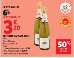 Auchan Direct PIERRE CHANAU Crémant d'alsace aop offre