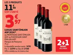 Auchan Direct Lussac saint émilion aop 2024 offre