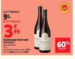 Auchan Direct JEAN BOUCHARD bourgogne pinot noir aop 2023 offre