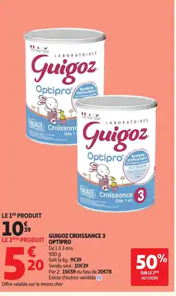 Auchan Direct Guigoz croissance 3 optipro offre