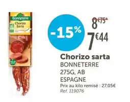 L'Eau Vive Chorizo sarta BONNETERRE offre