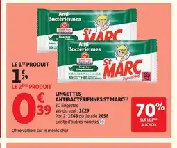Auchan Direct ST MARC Lingettes antibactériennes offre