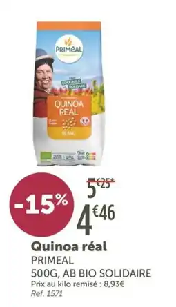 L'Eau Vive Quinoa réal PRIMEAL offre