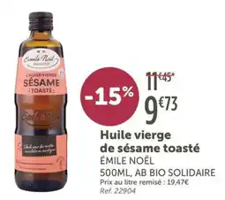 L'Eau Vive Huile vierge de sésame toasté offre