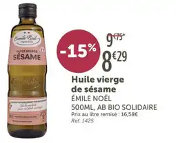 L'Eau Vive Huile vierge de sésame offre