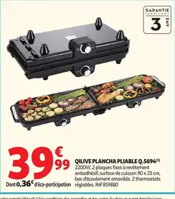 Auchan Direct QILIVE Plancha pliable q.5694 offre