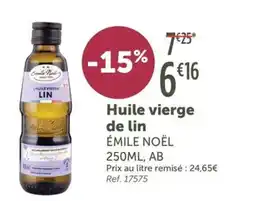 L'Eau Vive Huile vierge de lin offre