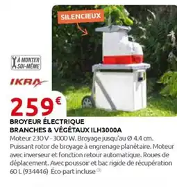 Rural Master BROYEUR ÉLECTRIQUE BRANCHES & VÉGÉTAUX ILH3000A offre