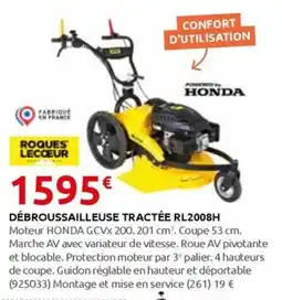 Rural Master DÉBROUSSAILLEUSE TRACTÉE RL2008H Moteur offre