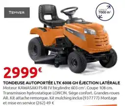 Rural Master TONDEUSE AUTOPORTÉE LTK 6008 GH ÉJECTION LATÉRALE offre