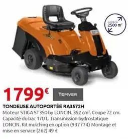 Rural Master TONDEUSE AUTOPORTÉE RA3572H offre