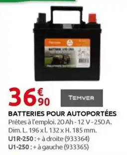 Rural Master BATTERIES POUR AUTOPORTÉES offre