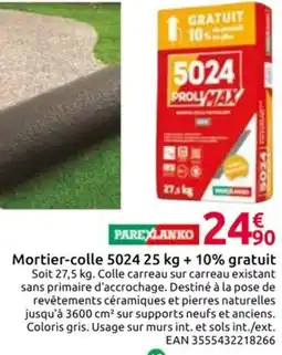 Mr Bricolage PROLYMAX Mortier-colle 5024 offre
