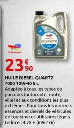 Rural Master HUILE DIESEL QUARTZ 7000 10W-40 offre
