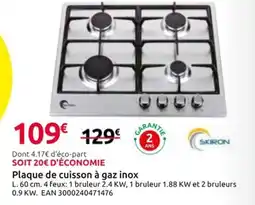 Mr Bricolage Plaque de cuisson à gaz inox offre