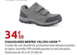 Rural Master CHAUSSURES BEEPER VELCRO GRISE offre