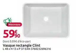 Mr Bricolage Vasque rectangle Clint offre