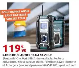 Rural Master RADIO DE CHANTIER 10.8 A 18 V NUE offre