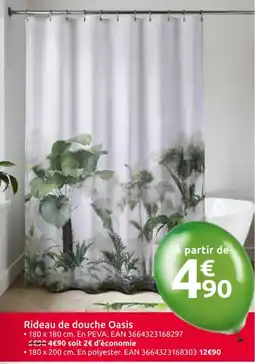 Mr Bricolage Rideau de douche Oasis offre