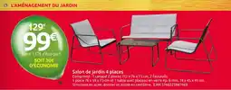 Mr Bricolage Salon de jardin 4 places offre