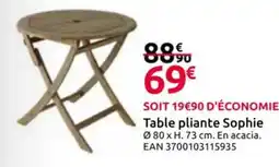 Mr Bricolage Table pliante Sophie offre