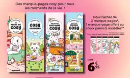 Auchan Pour l'achat de 2 marque-pages 1 marque-page offert au choix parmi 5 modèles. offre