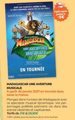 Auchan MADAGASCAR UNE AVENTURE MUSICALE offre
