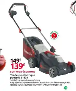 Mr Bricolage Tondeuse électrique poussée E1334 offre