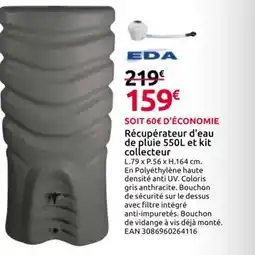 Mr Bricolage EDA SOIT Récupérateur d'eau de pluie et kit collecteur offre