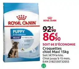 Mr Bricolage ROYAL CANIN Croquettes chiot Maxi offre