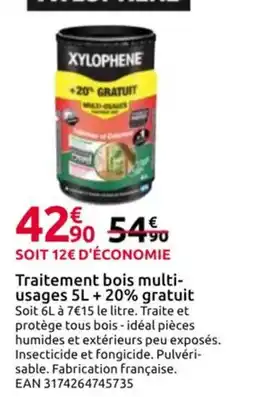 Mr Bricolage XYLOPHENE Traitement bois multi- usages+ 20% gratuit offre
