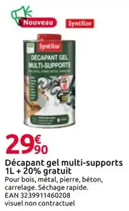 Mr Bricolage Décapant gel multi-supports +20% gratuit offre