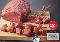Hyper U Viande Bovine Pièce à Fondue ou à Brochette offre