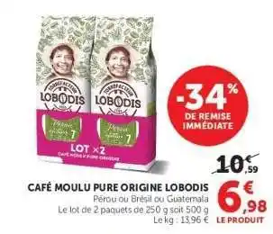 Café Moulu Pure Origine Lobodis