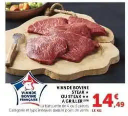 Hyper U Viande Bovine : Steak offre